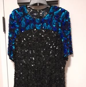 Stenay designer Beautiful Sequin two tone Party Dress size 20
